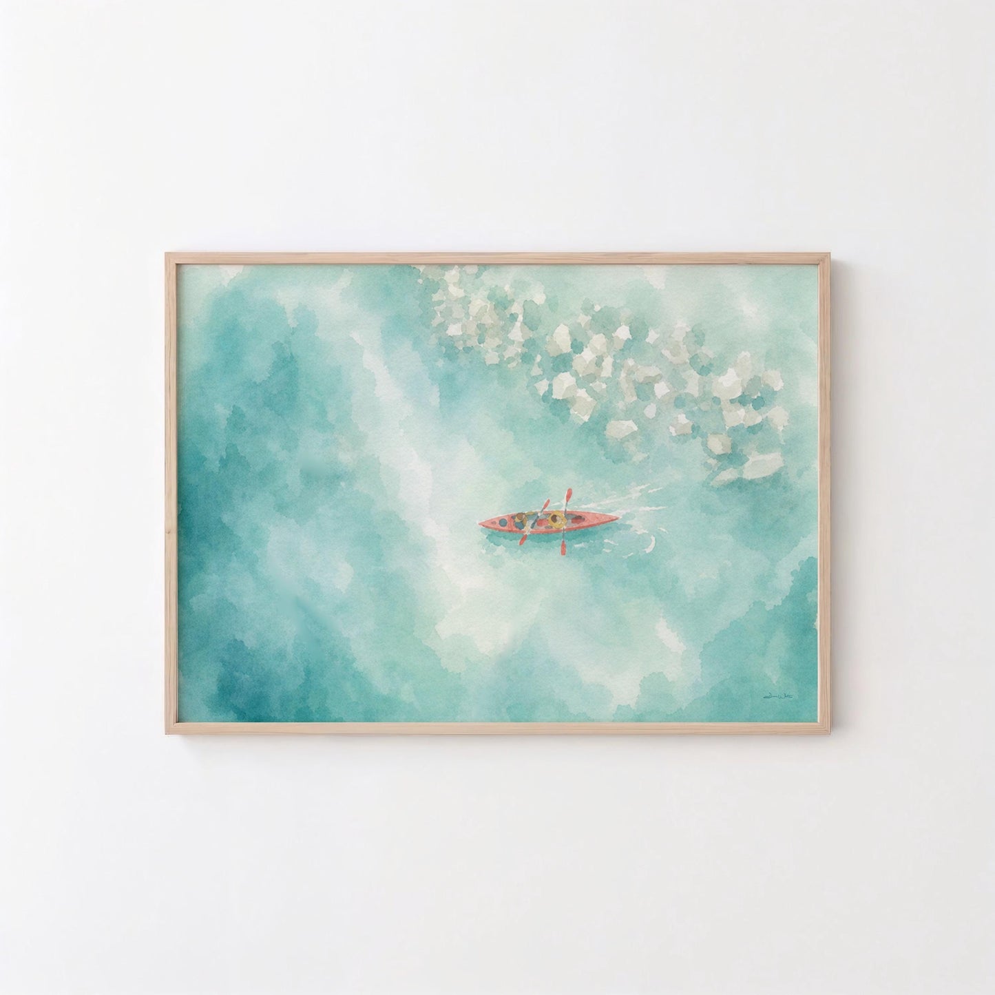 Kayak Artwork Lake and Beach Wall Decor Digital Download