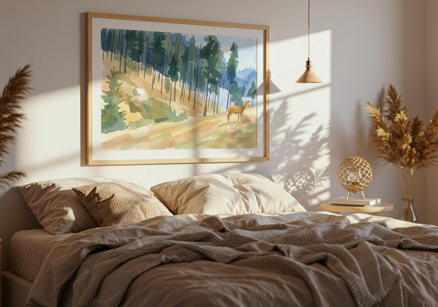 Mule Deer Watercolor Art Rocky Mountain National Park Landscape (Digital Download)